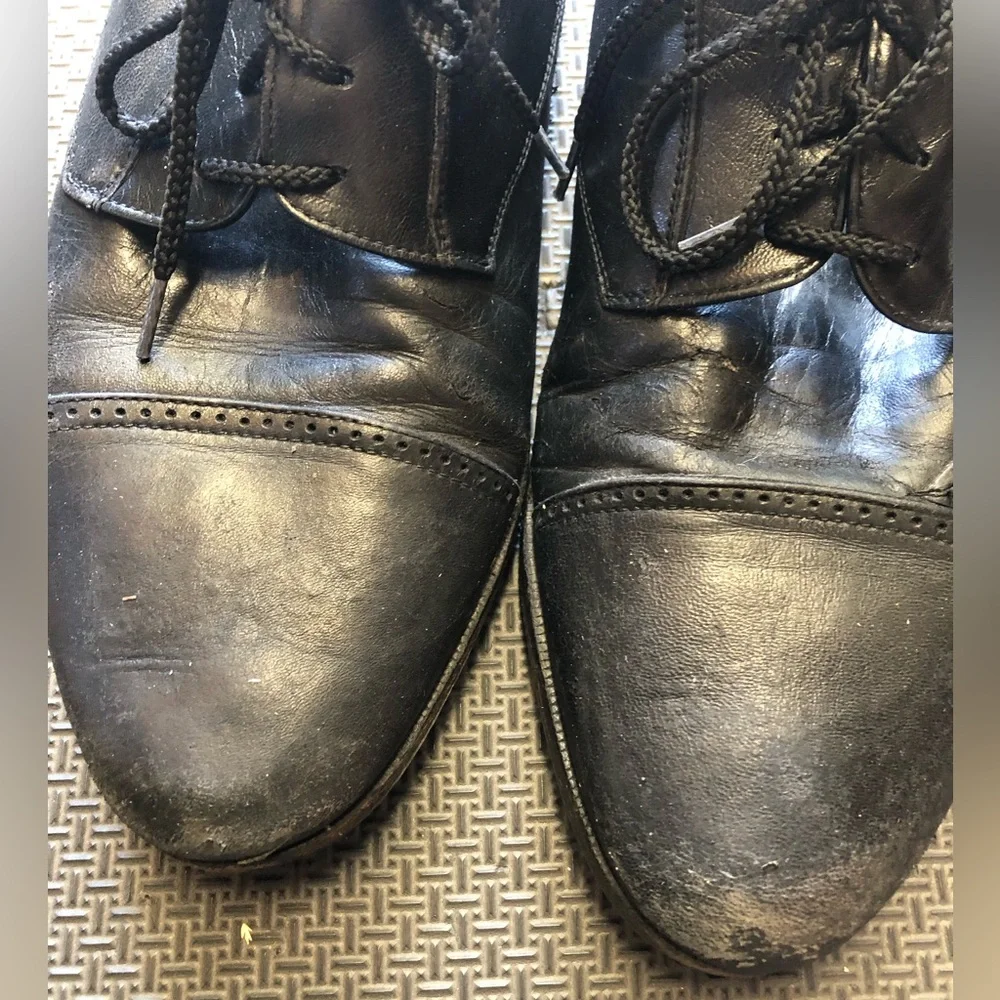 Bally Black Leather Men's Lace-Up Oxfords Trino, 13